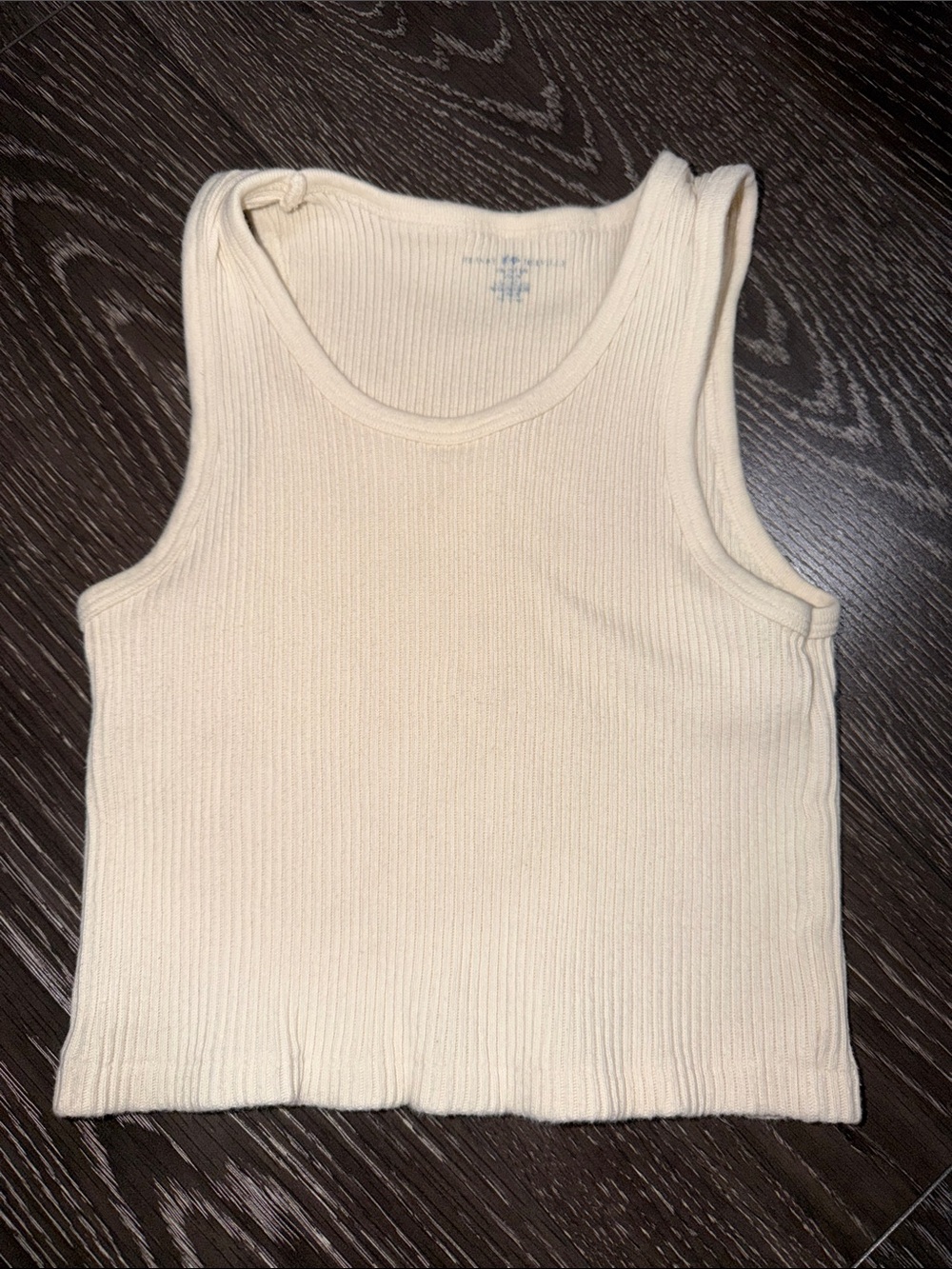 Brandy melville cream knit cropped top